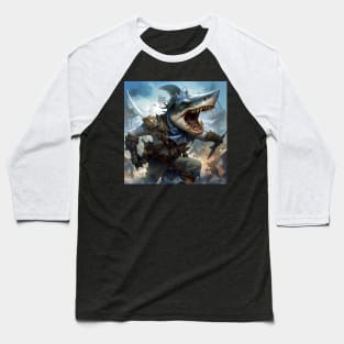 Shark Pirate Baseball T-Shirt